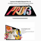 Lenovo Xiaoxin Pad Pro 13, 13 inch 3.5K AI Learning Tablet WiFi, 12GB+256GB, Android 16, Snapdragon 8s Gen4,US Plug, 12GB+256GB – Durable Build, Easy to Use