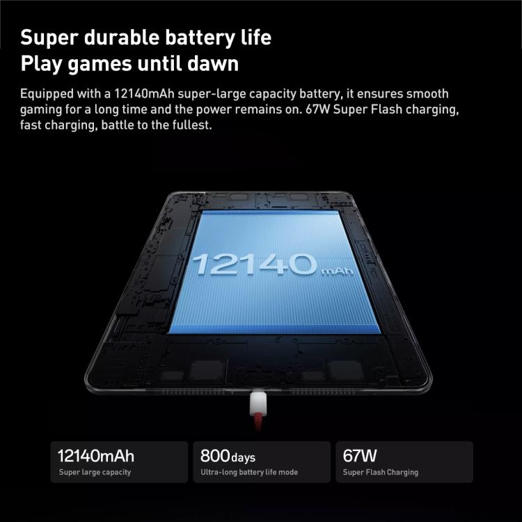OnePlus Pad 2 Pro 13.2 inch WiFi Tablet PC, 16GB+512GB ColorOS 15.0 Qualcomm Snapdragon 8 Ultra Octa Core CPU, 16GB+512GB