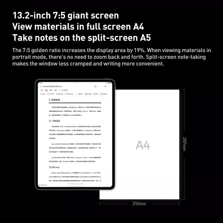 OnePlus Pad 2 Pro 13.2 inch WiFi Tablet PC, 16GB+512GB ColorOS 15.0 Qualcomm Snapdragon 8 Ultra Octa Core CPU, 16GB+512GB