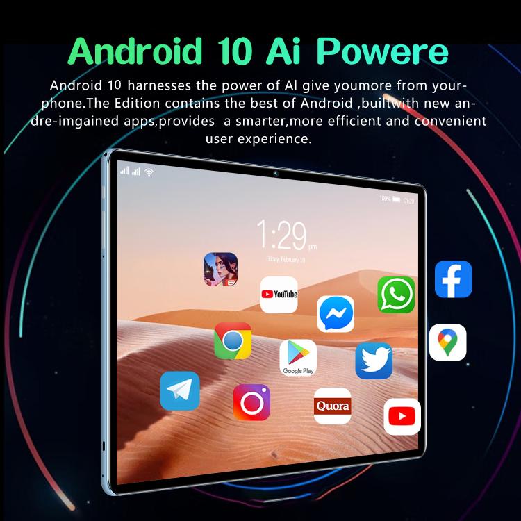BDF P70 10.1 inch 4G LTE Tablet PC, 4GB+64GB, Android 10 MTK6750 Octa Core, Support Dual SIM, US Plug, 6GB+128GB, US Plug