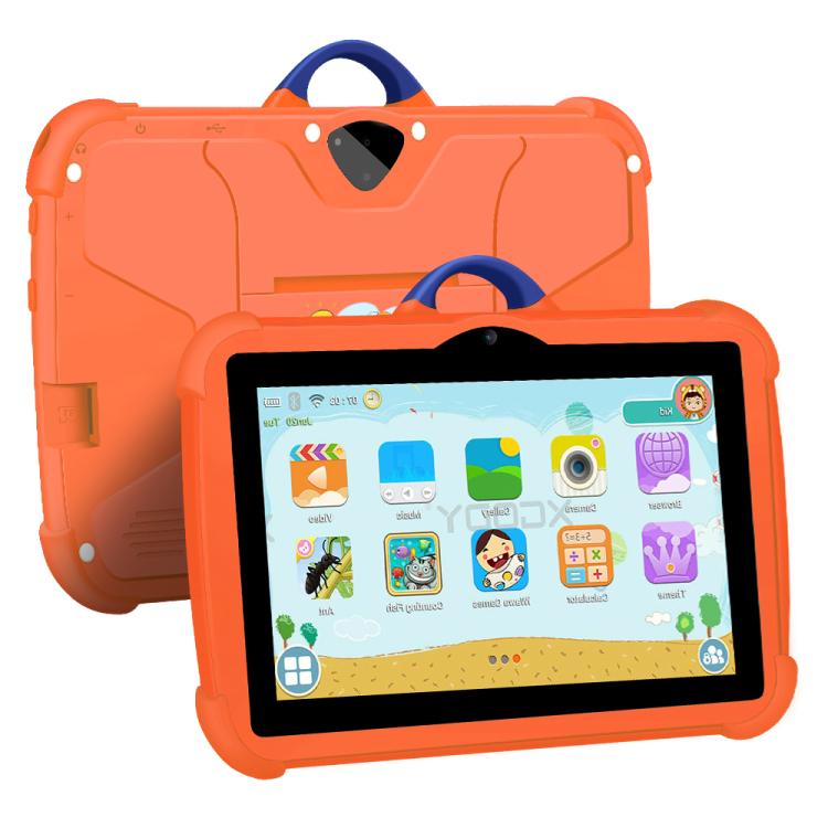 BDF C8 7 inch WiFi Kids Tablet PC, 1GB+16GB, Android 8.1 MTK6735 Octa Core CPU, US Plug, 3GB+32GB 3GB+32GB Orange
