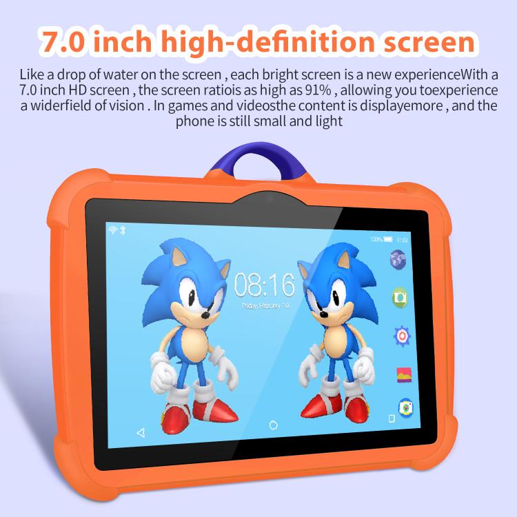 BDF C8 7 inch WiFi Kids Tablet PC, 2GB+32GB, Android 8.1 MTK6735 Octa Core CPU, US Plug, 4GB+64GB – Card Slot