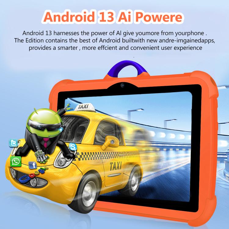 BDF C8 7 inch WiFi Kids Tablet PC, 2GB+32GB, Android 8.1 MTK6735 Octa Core CPU, US Plug, 4GB+64GB – Card Slot
