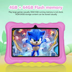 BDF T7 7 inch WiFi Kids Tablet PC with Silicone Case, 2GB+32GB, Android 8.1 MTK6735 Quad Core CPU, US Plug, 4GB+64GB