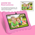 BDF T7 7 inch WiFi Kids Tablet PC with Silicone Case, 2GB+32GB, Android 8.1 MTK6735 Quad Core CPU, US Plug, 4GB+64GB