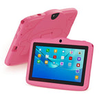 BDF 7 inch WiFi Kids Tablet PC with Mushroom Silicone Case, 1GB+16GB, Android 8.1 MTK6735 Quad Core CPU, US Plug, 3GB+32GB 3GB+32GB Pink