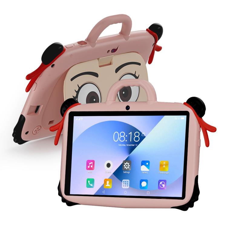 BDF 7 inch WiFi Kids Tablet PC with Nezha Silicone Case, 1GB+16GB, Android 8.1 MTK6735 Quad Core CPU, US Plug, 3GB+32GB 3GB+32GB Pink