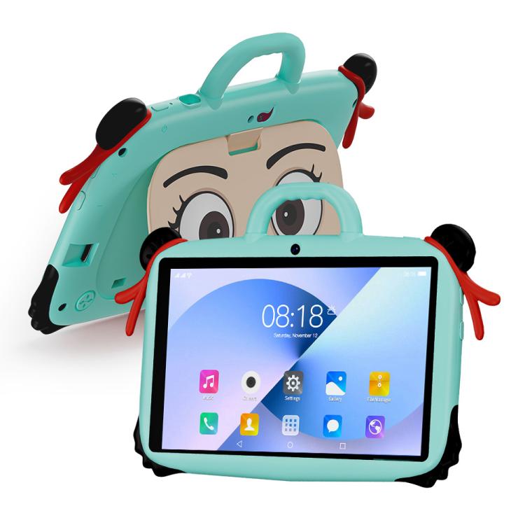 BDF 7 inch WiFi Kids Tablet PC with Nezha Silicone Case, 2GB+32GB, Android 8.1 MTK6735 Quad Core CPU, US Plug, 4GB+64GB – Card Slot 4GB+64GB Blue