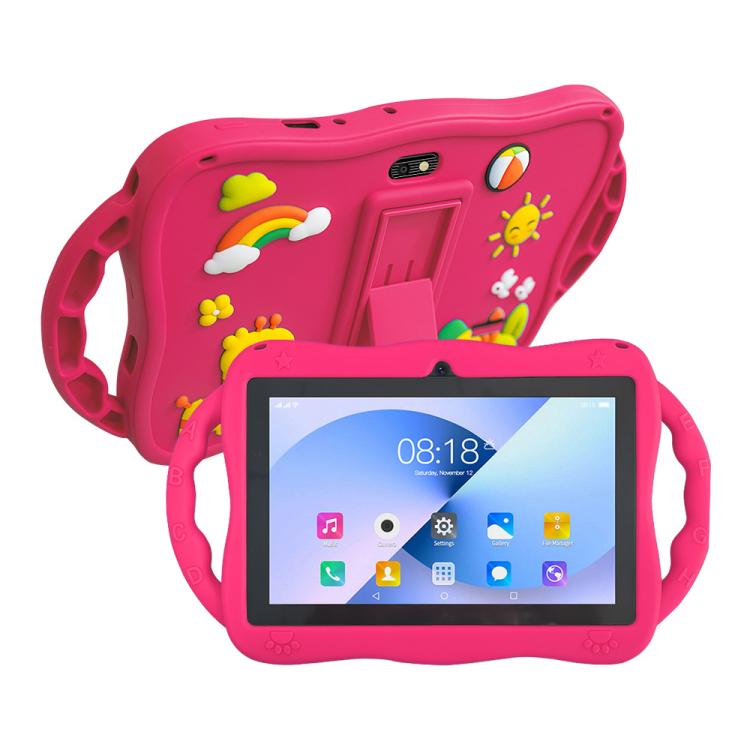 BDF 7 inch WiFi Kids Tablet PC with Giraffe Silicone Case, 1GB+16GB, Android 8.1 MTK6735 Quad Core CPU, US Plug, 3GB+32GB – Card Slot 3GB+32GB Pink