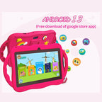 BDF 7 inch WiFi Kids Tablet PC with Giraffe Silicone Case, 1GB+16GB, Android 8.1 MTK6735 Quad Core CPU, US Plug, 3GB+32GB – Card Slot