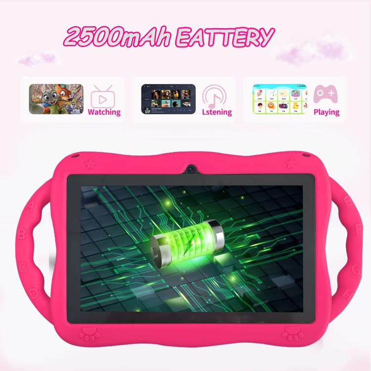 BDF 7 inch WiFi Kids Tablet PC with Giraffe Silicone Case, 1GB+16GB, Android 8.1 MTK6735 Quad Core CPU, US Plug, 3GB+32GB – Card Slot