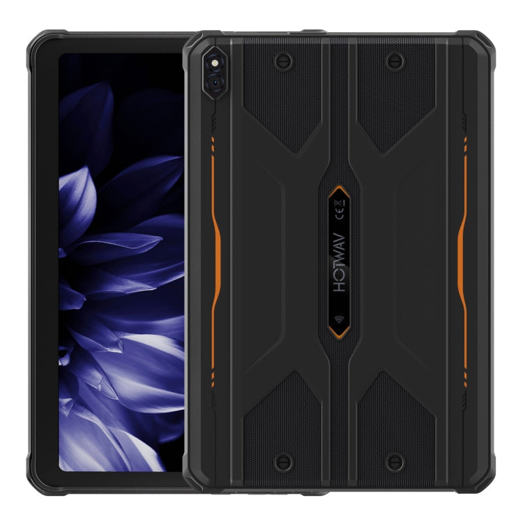 HOTWAV Tab R8 IP68/IP69K Rugged Tablet, 4GB+128GB, 10.1 inch Android 14 Unisoc T606 Octa Core 4G Network, Global Version with Google Play, EU Plug, Tab R8 Tab R8 Black+Orange