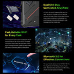 HOTWAV Tab R9 Ultra IP68/IP69K Rugged Tablet, 8GB+512GB, 11 inch Android 15 Unisoc T8200 Octa Core 5G Network, Global Version with Google Play, EU Plug, Tab R9 Ultra