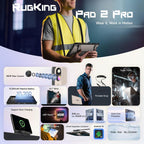 Ulefone Rugking Pad 2 Pro Rugged Tablet PC, 8GB+128GB, 10.1 inch Android 16 Unisoc T7250 Octa Core 4G Network, EU Plug, 8GB+128GB – Magnetic, Card Slot, Bluetooth