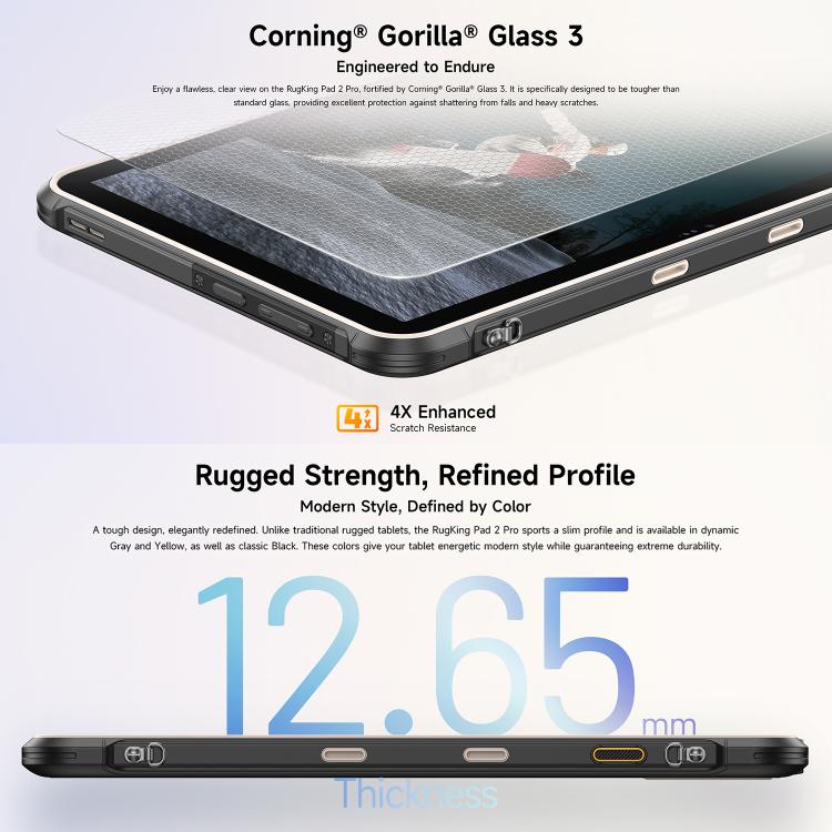 Ulefone Rugking Pad 2 Pro Rugged Tablet PC, 8GB+128GB, 10.1 inch Android 16 Unisoc T7250 Octa Core 4G Network, EU Plug, 8GB+128GB – Magnetic, Card Slot, Bluetooth