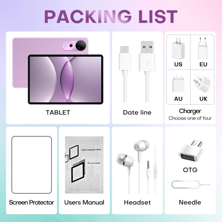 Pad 9 Ultra 10.1 inch 3G Phone Call Tablet PC, 2GB+32GB, Android 10 MTK6737 Quad Core, AU Plug, AU Plug