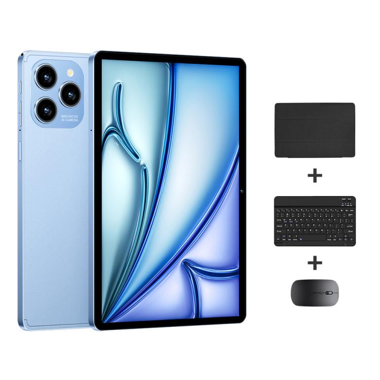 Pad 8 Pro 10.1 inch 4G LTE Tablet PC Combo Set, 4GB+32GB, Android 10 MT6755 Octa Core, with Keyboard / Mouse / Leather Case, EU Plug, EU Plug – Leather, Fast Charging, Bluetooth EU Plug Blue