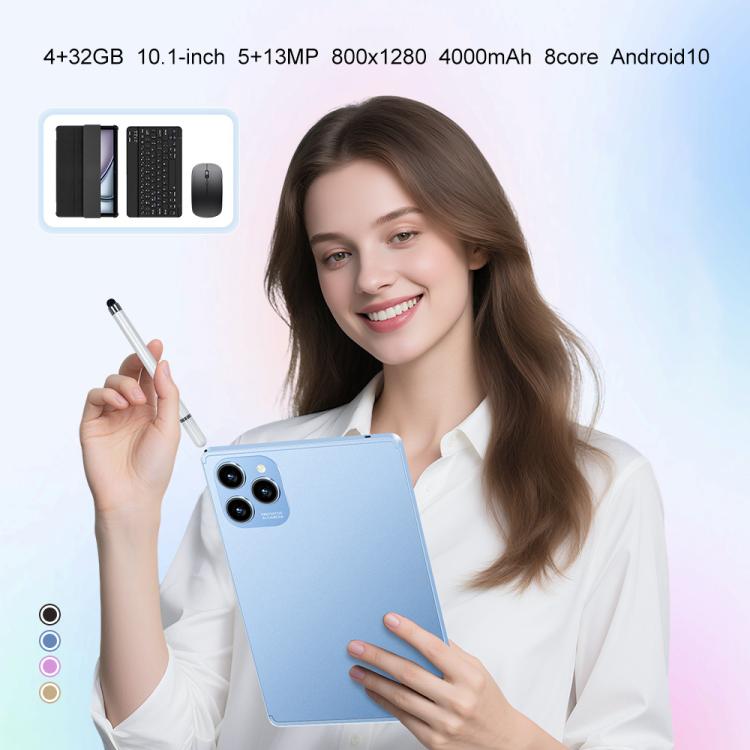 Pad 8 Pro 10.1 inch 4G LTE Tablet PC Combo Set, 4GB+32GB, Android 10 MT6755 Octa Core, with Keyboard / Mouse / Leather Case, EU Plug, EU Plug
