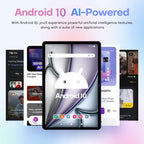Pad 8 Pro 10.1 inch 4G LTE Tablet PC Combo Set, 4GB+32GB, Android 10 MT6755 Octa Core, with Keyboard / Mouse / Leather Case, UK Plug, UK Plug – Leather, Fast Charging, Bluetooth