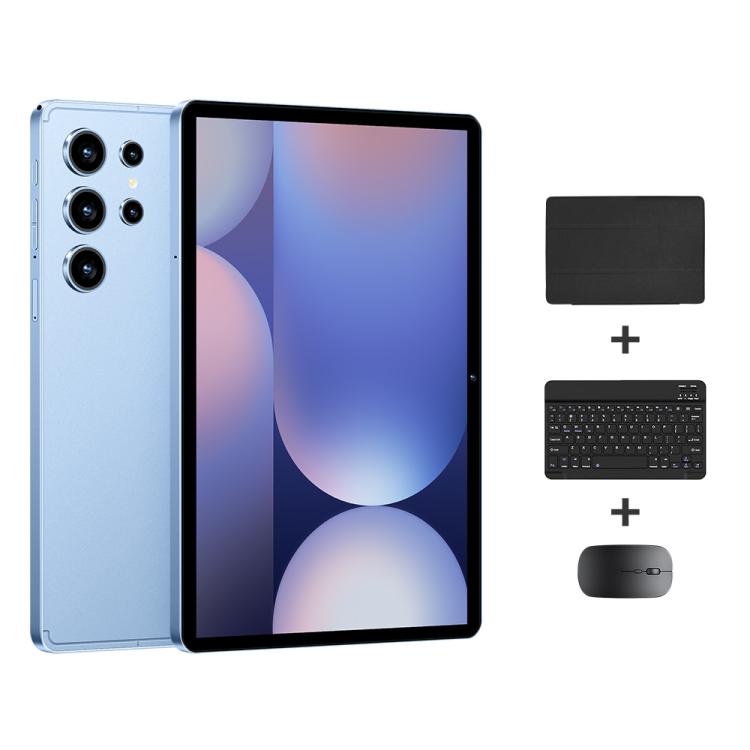 Pad 9 Pro 10.1 inch 4G LTE Tablet PC Combo Set, 4GB+32GB, Android 10 MT6755 Octa Core, with Keyboard / Mouse / Leather Case, EU Plug, EU Plug – Leather, Fast Charging, Bluetooth EU Plug Blue