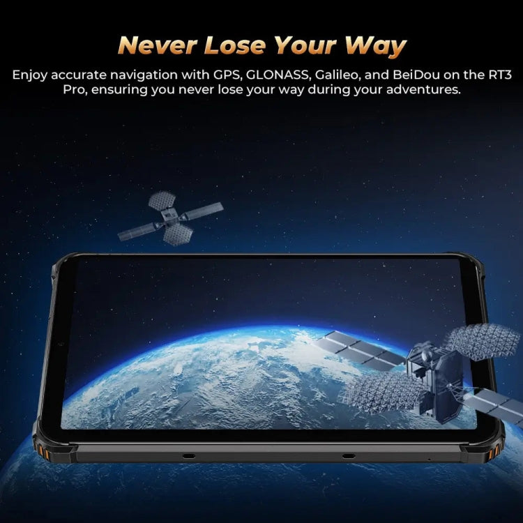 OUKITEL RT3 Pro 4G Network IP68/IP69K Rugged Tablet, 4GB+128GB, 8.0 inch Android 14 MediaTek G81 Octa-Core Support Dual SIM, EU Plug, RT3 Pro 4GB+128GB – Bluetooth