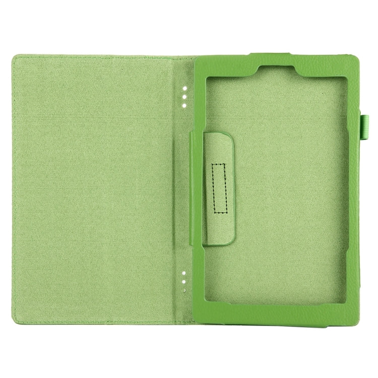 For Amazon Kindle Fire HD8 (2017) Litchi Texture Horizontal Flip Leather Case with Holder – Flip, Leather, For Kindle Fire HD8 (2017)