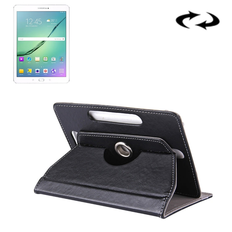 10 inch Tablets Leather Case Crazy Horse Texture 360 Degrees Rotation Protective Case Shell with Holder for Asus ZenPad 10 Z300C, Huawei MediaPad M2 10.0-A01W, Cube IWORK10, 10 inch Black, 10 inch Red, 10 inch Blue, 10 inch Magenta, 10 inch Purple     ... 10 inch Black Black