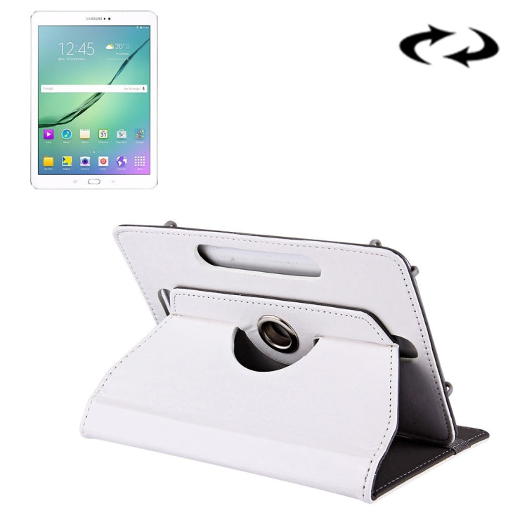 10 inch Tablets Leather Case Crazy Horse Texture 360 Degrees Rotation Protective Case Shell with Holder for Asus ZenPad 10 Z300C, Huawei MediaPad M2 10.0-A01W, Cube IWORK10, 10 inch Black, 10 inch Red, 10 inch Blue, 10 inch Magenta, 10 inch Purple...... 10 inch White White