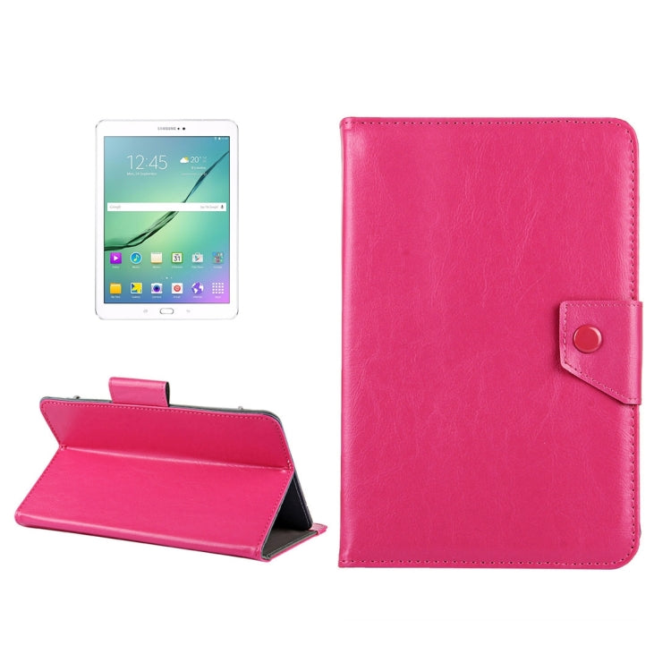 10 inch Tablets Leather Case Crazy Horse Texture Protective Case Shell with Holder for Asus ZenPad 10 Z300C, Huawei MediaPad M2 10.0-A01W, Cube IWORK10 – Leather Magenta