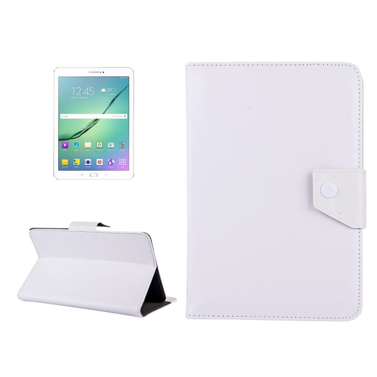 10 inch Tablets Leather Case Crazy Horse Texture Protective Case Shell with Holder for Asus ZenPad 10 Z300C, Huawei MediaPad M2 10.0-A01W, Cube IWORK10 – Leather White
