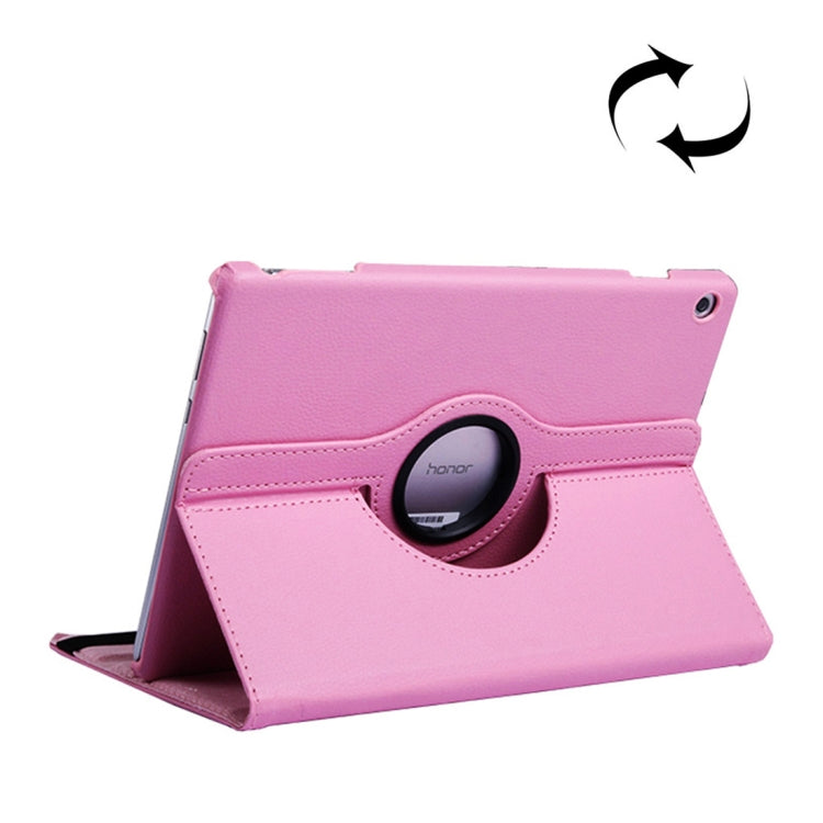 Litchi Texture Horizontal Flip 360 Degrees Rotation Leather Case for Huawei MediaPad T5 10.1, with Holder – Flip, Leather, For MediaPad T5 10.1