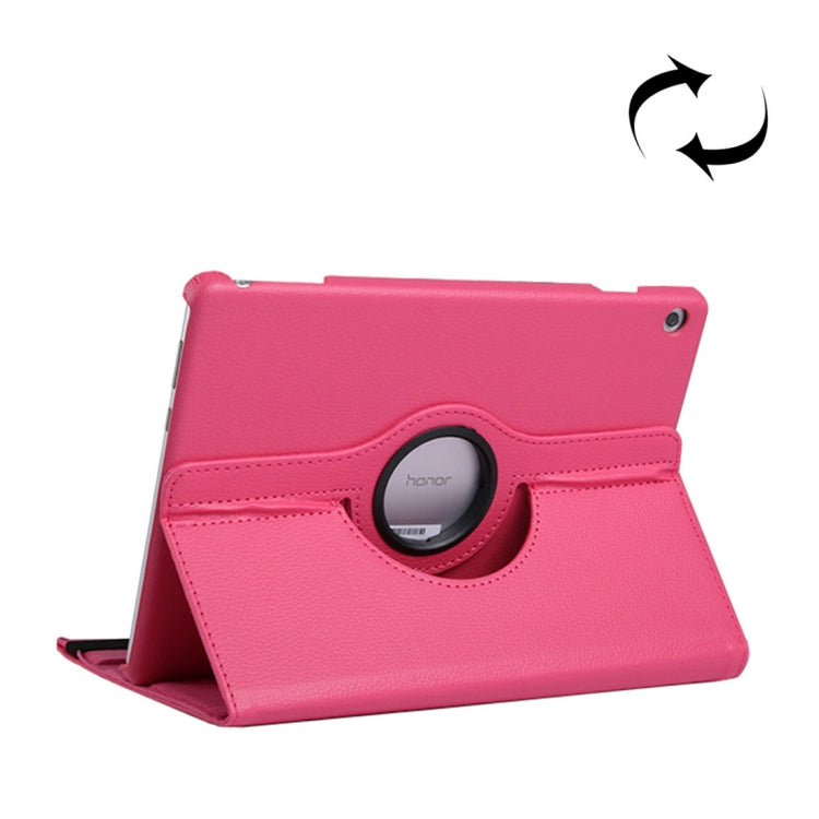 Litchi Texture Horizontal Flip 360 Degrees Rotation Leather Case for Huawei MediaPad T5 10.1, with Holder – Flip, Leather, For MediaPad T5 10.1