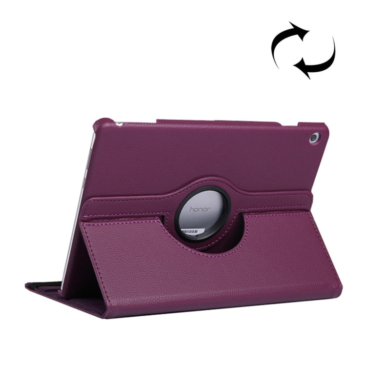 Litchi Texture Horizontal Flip 360 Degrees Rotation Leather Case for Huawei MediaPad T5 10.1, with Holder – Flip, Leather, For MediaPad T5 10.1