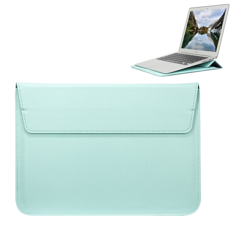 Universal Envelope Style PU Leather Case with Holder for Ultrathin Notebook Tablet PC 11.6 inch, Size: 32.5x21.5x1cm – Flip, Leather Mint Green