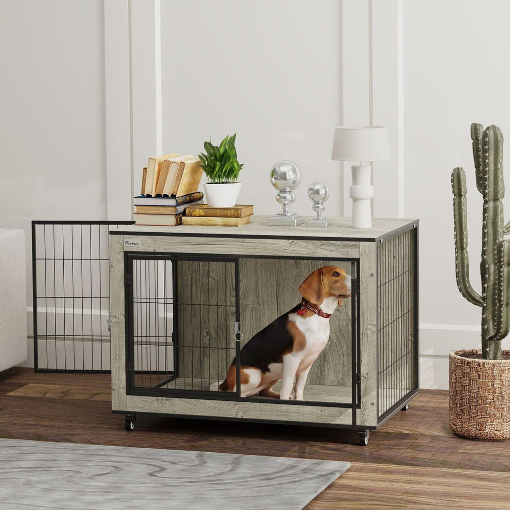 Dog Crate Furniture on Wheels, for Medium Dogs