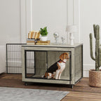 Dog Crate Furniture on Wheels, for Medium Dogs