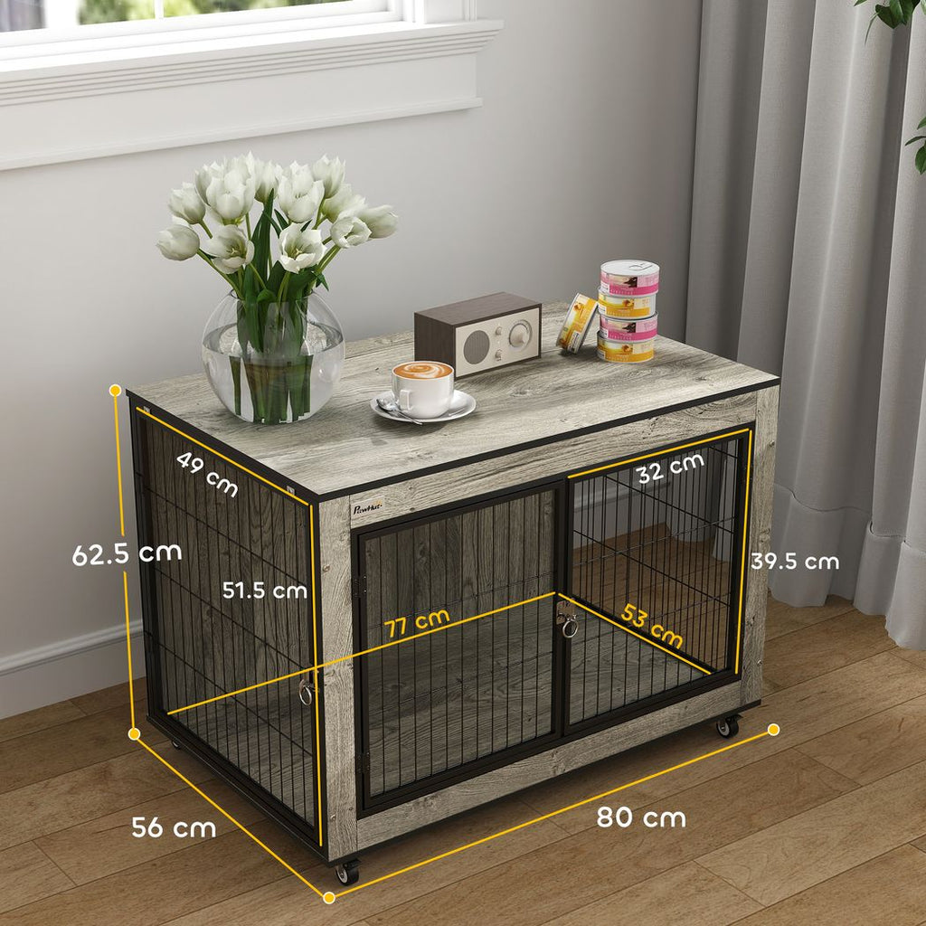 Dog Crate Furniture on Wheels, for Medium Dogs