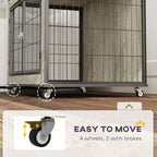 Dog Crate Furniture on Wheels, for Medium Dogs