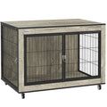 Dog Crate Furniture on Wheels, for Medium Dogs 80W x 56D x 62.5Hcm