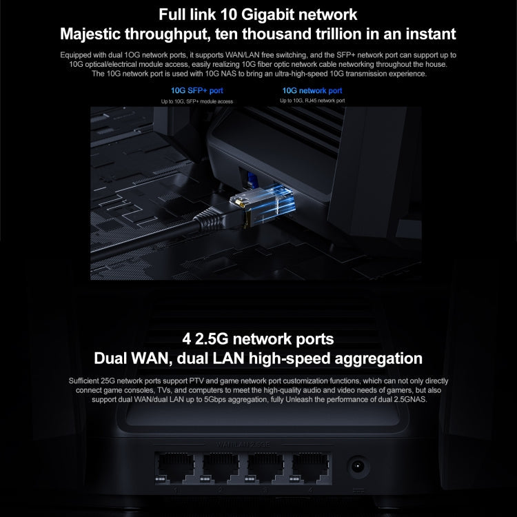 Original Xiaomi WiFi Router 10 Gigabit Tri-Band Wireless Mesh Network Game Acceleration Repeater, US Plug, 10 Gigabit – Durable Build, Easy to Use