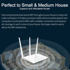 Tenda F3 Wireless 2.4GHz 300Mbps WiFi Router with 3*5dBi External Antennas, F3 – Durable Build, Easy to Use