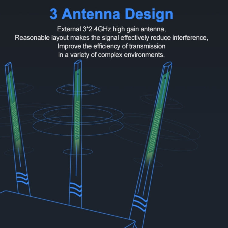 Tenda F3 Wireless 2.4GHz 300Mbps WiFi Router with 3*5dBi External Antennas, F3 – Durable Build, Easy to Use