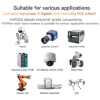 VONETS VAR1200-H 1200Mbps Wireless Bridge External Antenna Dual-Band WiFi Repeater, With 4 Antennas + DC Adapter Set, VAR1200-H With 4 Antennas + DC Adapter Set – Durable Build, Easy to Use