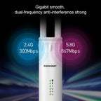 COMFAST CF-EW74 1200Mbs Outdoor Waterproof Dual Frequency Signal Amplifier Wireless Router Repeater WIFI Base Station with 2 Antennas, CF-EW74 – Waterproof