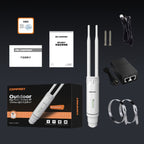 COMFAST CF-EW74 1200Mbs Outdoor Waterproof Dual Frequency Signal Amplifier Wireless Router Repeater WIFI Base Station with 2 Antennas, CF-EW74 – Waterproof