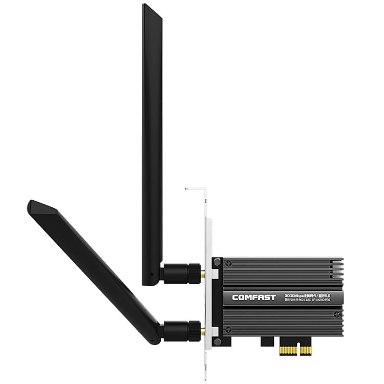 COMFAST CF-AX200 PRO 3000Mbps Bluetooth PCI-E Wifi Network Card Adapter with 2 Antennas, CF-AX200 PRO – Bluetooth, Data Transmission, 4K