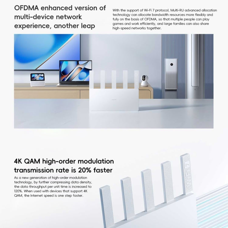 Xiaomi Router BE5000 WiFi 7 MLO 2.4GHz 5.0GHz Dual Band 2.5G Port 512MB RAM Repeater, US Plug, BE5000 – Durable Build, Easy to Use