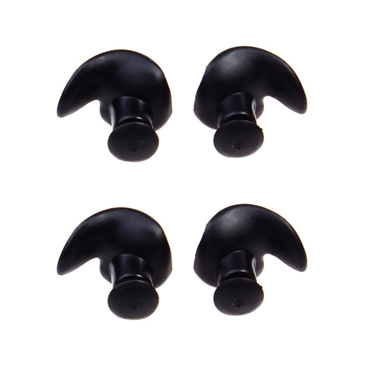 2 Pair Soft Ear Plugs Environmental Silicone Waterproof Dust-Proof Earplugs Diving Water Sports Swimming Accessories, Soft Ear Plugs(Black) Soft Ear Plugs(Black) Black