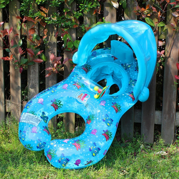 Water Fun Children Sunshade Swimming Circle Yacht, Size: 100x70cm, Yellow Pattern, Blue Marine Fish Pattern, Beige Marine Fish Pattern – Durable Build, Easy to Use Blue Marine Fish Pattern WS3528B