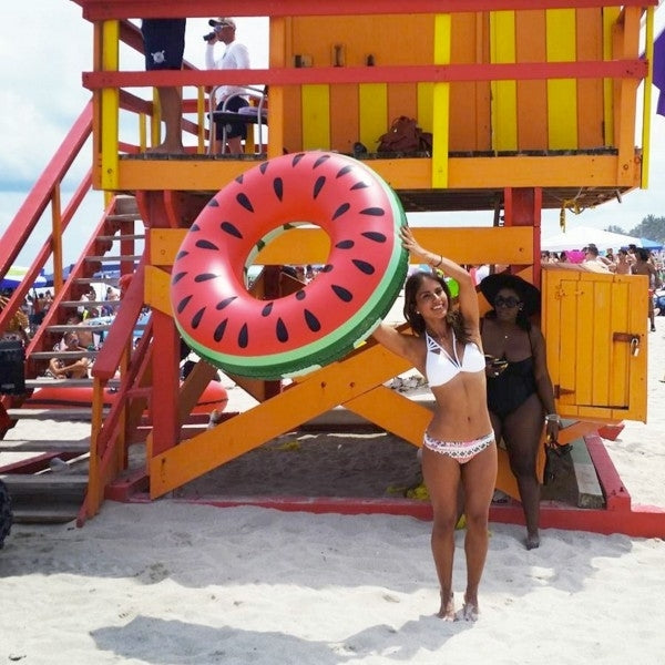 Inflatable Watermelon Shaped Swimming Ring, Inflated Size: 114 x 114cm, Watermelon Ring – Durable Build, Easy to Use